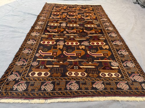 4x6 vintage afghan - 4x6'11, ft