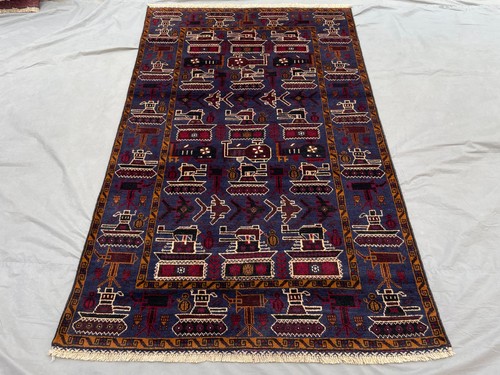 11x6 vintage afghan - 3'11x6'4,